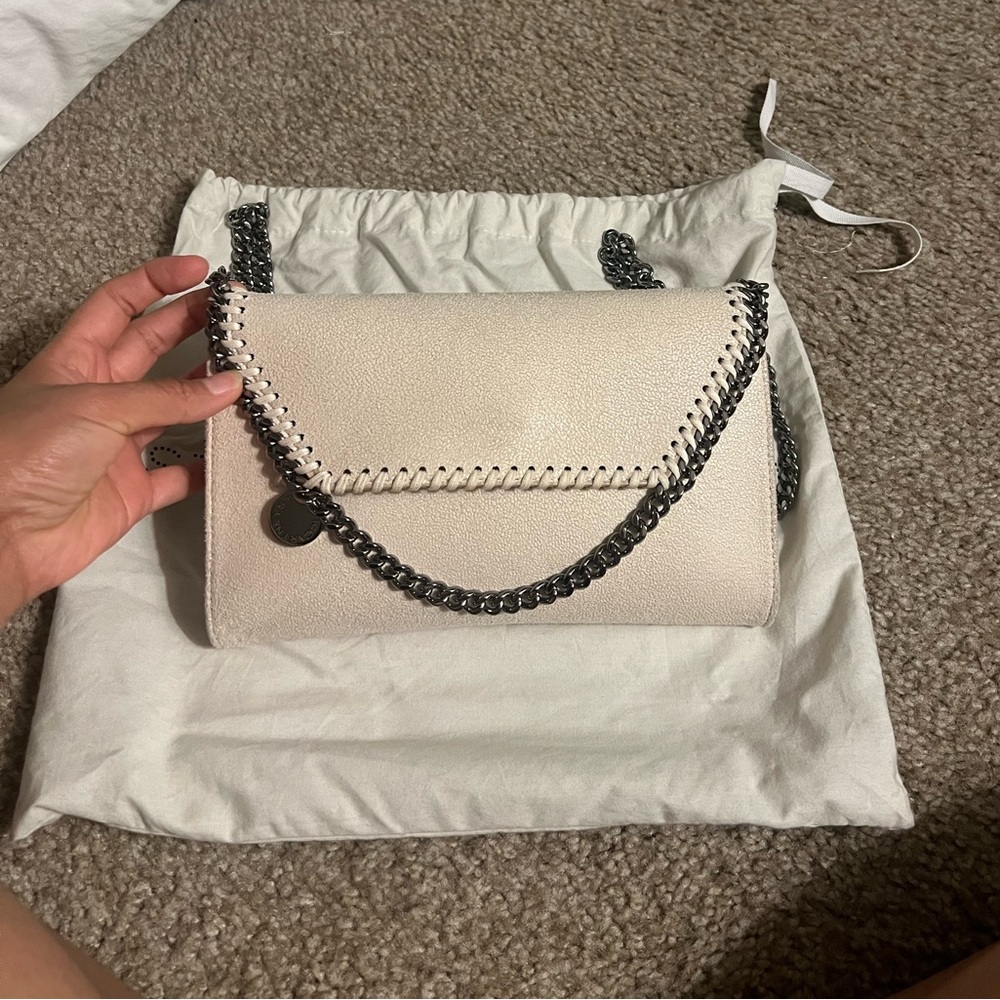 Stella McCartney Cream Chain Clutch
